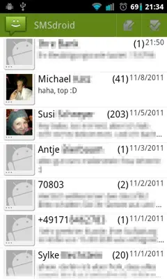 SMSdroid android App screenshot 2